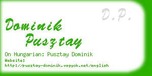 dominik pusztay business card